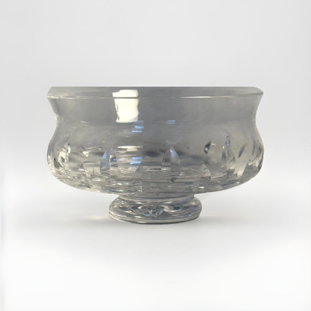 Vtg Waterford Crystal 5" Giftware Bowl – Vintage Gothic Script Etch Cut‎ Crystal